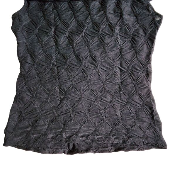 STUDIO JPR Black Textured Blouse Top sz M - Picture 7 of 11
